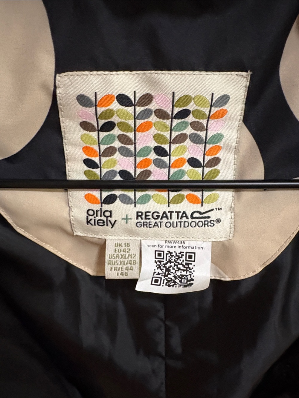 Orla Kiley x Regatta Cream and Black Trench Size XL Like New - Picture 2 of 5